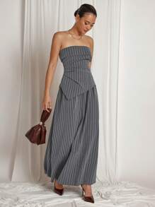 COSMINA Women's Long Strapless Casual Dress, Minimalist & Fashionable For Everyday Wear - Multicolor - View 6