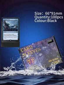 SHEIN 100 PCS 66*91mm Frosted Card Sleeves Displayable Personalized Designs Protective Sleeves For MTG/PKM Card Game Cards Cover For Baseball Cards High Quality Materials Exclusive Design/Christmas/Birthday Gifts