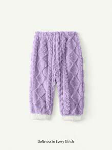 Cozy Pixies 2 件装女婴羊毛连帽开衫和休闲裤冬季服装套装