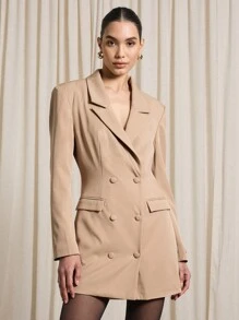 AiiRZ 双排扣沙漏型西装迷你连衣裙