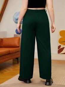 SHEIN MOD Plus Size Solid Color Pants