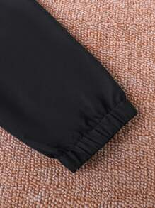 Boys' Basic Casual Drawstring Hooded Zip-Up Jacket