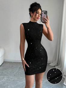 Elenzga Women Mini Dresses - Black - View 1