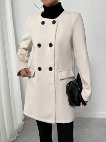 Chiquease Abbigliamento casual semplice e monocromatico per uso quotidiano da donna - Beige - Visualizzare 6