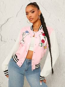 SHEIN SXY Autumn Clothes Coat Women's Pink Jacket - Pink - View 3