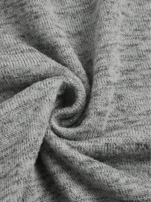 SHEIN Clasi Vestido casual de manga larga de cuello redondo con cordón y volantes de unicolor para mujer de talla grande