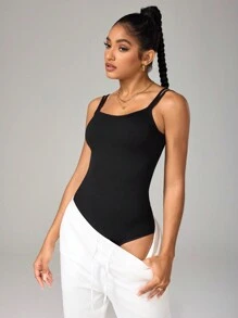 Easithlete Women's Minimalist Slim-Fit Casual Sleeveless Jumpsuit - Black - View 4