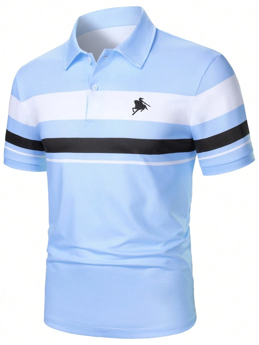 Manfinity Mode Men's Casual Polo Shirt - Multicolor - View 1