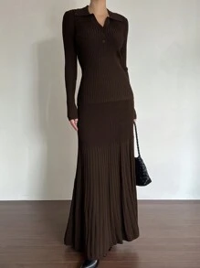 DAZY 女款秋季两件套毛衣和裙子