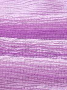 SHEIN BABYGIRL Autumn/Spring Purple Romper With Funny Multi-Color Floral Decoration, Single Side Ruffle Hem, Daily Wear Essential