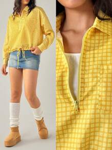 Forever 21 Women Pullover Top With Drawstring Hem