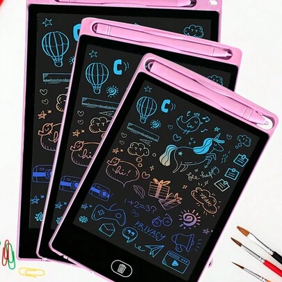 圣诞装饰 1 件 6.5/8.5/10 英寸 LCD 绘图板书写板数字魔术黑板艺术绘画工具、彩色涂鸦可擦除绘图板、儿童玩具智力游戏儿童礼物、益智玩具学习旅行游戏，适合男孩女孩、儿童香水、儿童平板电脑、绘画板圣诞节节日礼物、男孩玩具、儿童降临节日历、儿童圣诞礼物、儿童礼物、圣诞礼物、儿童棋盘游戏