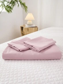 3 件套浅粉色纯色羽绒被套（1 件羽绒被套 + 2 件枕套，不含填充物），经典现代设计，涤纶纤维舒适透气适合所有季节，卧室家居装饰 - 淺粉色 - 查看 11