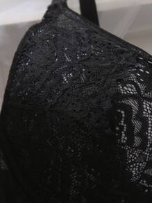 1pc Lace Bandeau Sexy Pushup Underwire Lingerie Bra For Women - Multicolor - View 3