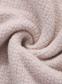 Dazy-Less Suéter de punto holgado de cuello alto y unicolor para mujer, ropa de mujer de otoño