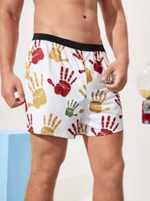 Men's Plain Patchwork Arawak Leisure Pants, Casual Everyday Wear - White - View 3