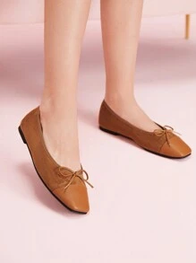 CUCCOO DOLLMOD 女士时尚红色系带尖头高跟鞋 - 卡其色 - 查看 5