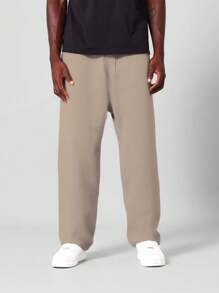 SUMWON Straight Fit Essential Drop Crotch Jogger - Mocha Brown - View 4