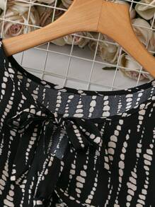 SHEIN Clasi 大码女式圆领短袖优雅夏季连衣裙