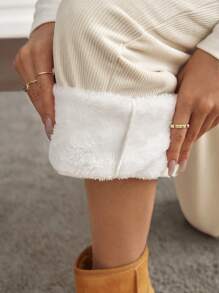 SHEIN Maternity Solid Color Casual Adjustable Pants, Daily Wear