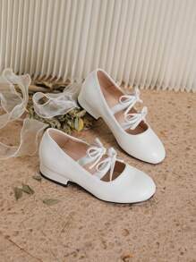 百搭女孩日常鞋，适合秋冬季 - 白色 - 查看 4