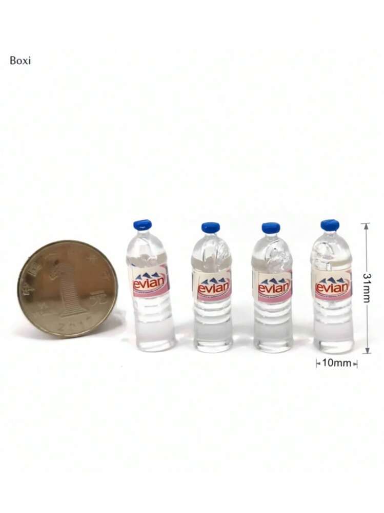 1:12 Miniature Christmas Decoration Set - Mini Simulation Mineral Water Bottle Resin Model, Dollhouse Accessories, DIY Holiday Home Decor, Tiny Gift Models For Collectors, Festive Ornaments, Realistic Mini Bottle Replica, Xmas Tree Decor - Multicolor - View 7