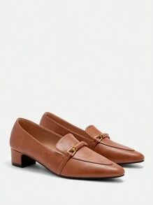 CUCCOO BIZCHIC 女士时尚百搭简约休闲高跟鞋情人节款 - 棕色 - 查看 6