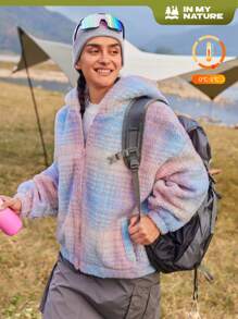 In My Nature 女士休闲前拉链长袖连帽户外羊毛夹克