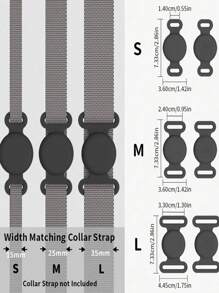 Soporte de collar de perro a prueba de agua y a prueba de aire para Airtag, estuche protector de silicona Airtag para collar de mascotas, cubierta antirrobo duradera GPS para perros, gatos, cachorros, accesorios para mascotas livianos y suaves, negro y azul