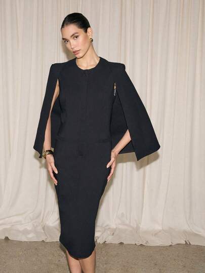 AiiRZ 中长斗篷铅笔修身连衣裙