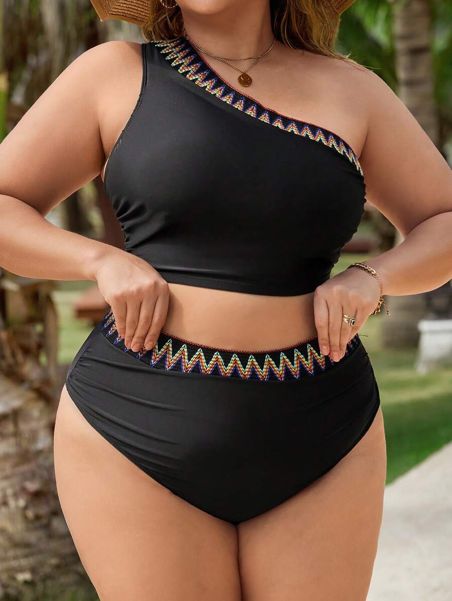 Swim Lushoire 适合夏季海滩的纹理大码比基尼