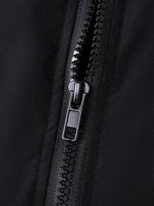 Boys' Basic Casual Drawstring Hooded Zip-Up Jacket