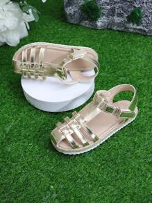 1 đôi dép xăng đan đế bằng bằng dây gai màu vàng dễ thương, thoáng khí, thích hợp cho trẻ em gái đi nghỉ mát. - Vàng - Xem 4