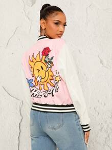 SHEIN SXY Autumn Clothes Coat Women's Pink Jacket - Pink - View 2