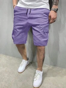 Manfinity Homme سروال رجالي فضفاض بجيب للطوي وخصر بسحاب جانبي