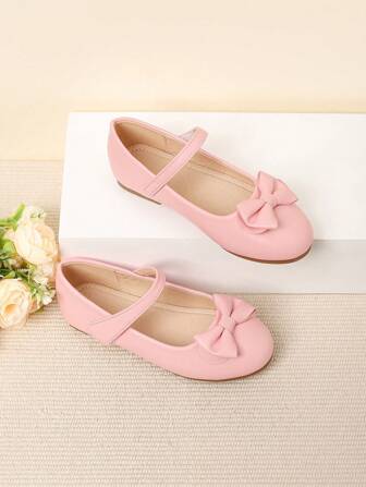 Flickor vår/sommar silver rosett Söta prinsessor, stora barn Casual Low Vamp student/balett prestandaskor