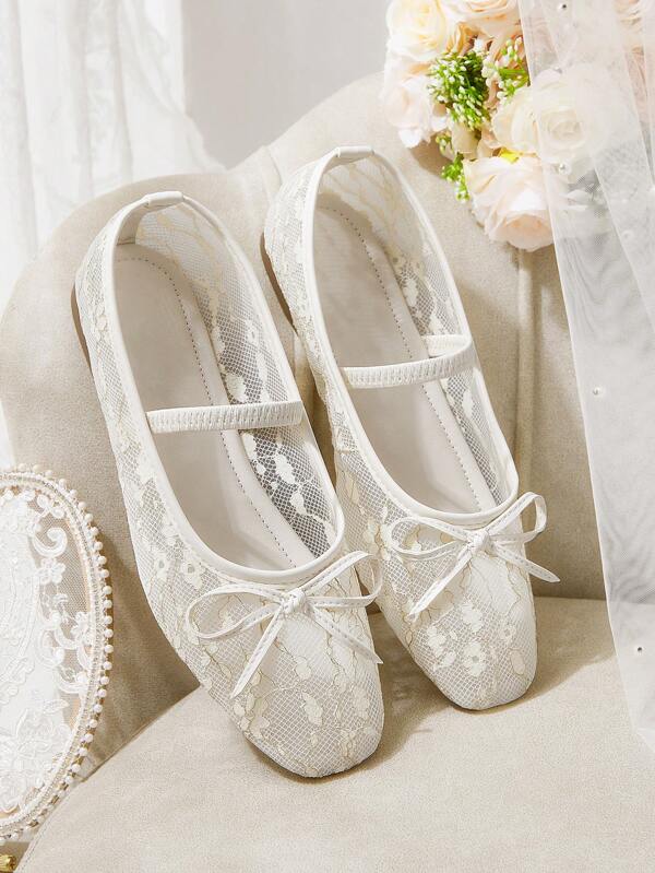 CUCCOO HITCHD Women's Elegant Bow Decor Flat Shoes
