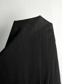 Swim Lushoire 大码纯色无袖露背休闲罩衫，适合夏季度假