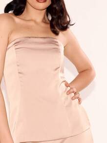 MUSERA Longline Structured Bandeau Top Romantic Vacation Spring Summer Sexy Elegant