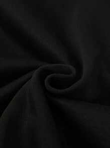 Manfinity Dauomo Men's Spider Web & Slogan Vintage Pattern Long Sleeve Hoodie - Black - View 3