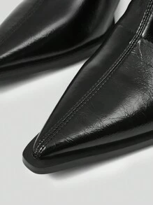 CUCCOO BIZCHIC Women's Fashionable Pointed Toe Stiletto Heel Ankle Boots, Suitable For Autumn/Winter New Year Holiday Valentine's Day Spring Shoes - Black - View 3