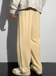 Casual Comfortable Cool Teen Boys Sports Sweatpants - Apricot - View 2