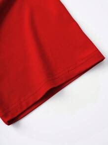 Manfinity Homme 男士数字印花圆领短袖休闲 T 恤