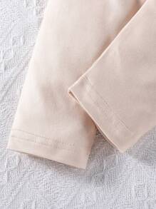 SHEIN Ensemble de 2 pièces pour bébé fille, Top à manches longues imprimé lettres assorti avec leggings, tenue casual pour automne/hiver