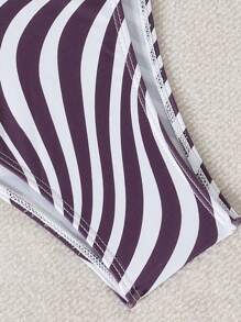 SHEIN Swim Summer Beach Women Swimwear Bottom With Sexy Floral Print & Golden Accessories