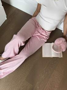 CovetEZ 女士保暖舒适家居裤，粉色，适合秋冬季