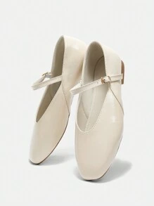 CUCCOO BIZCHIC Women's Casual Versatile Minimalist Solid Color Flat Shoes