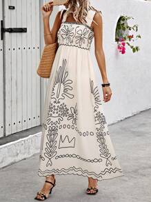 Breezaya Casual Vacation Style Sleeveless Dress For Women