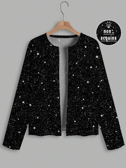 SHEIN Clasi Casual Minimalist Plus Size Women Jacket, Suitable For Autumn/Winter Fall