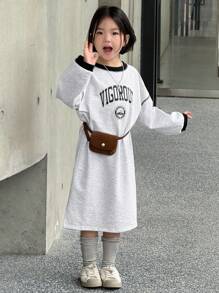DAZY Vestido casual para niñas pequeñas, otoño